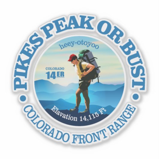 Pikes Peak (C) Sticker (Voorkant)