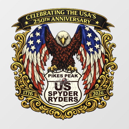 Pikes Peak Chapter - Sticker Adelaar USA250 (Vel)