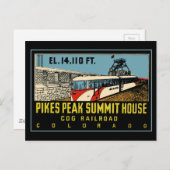 Pikes Peak COG Railway Briefkaart (Voorkant / Achterkant)