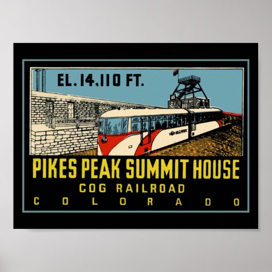 Pikes Peak COG Railway Poster (Voorkant)
