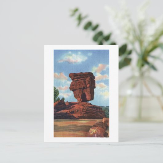 Pikes Peak, Colorado - Balanced Rock Briefkaart (Staand voorkant)