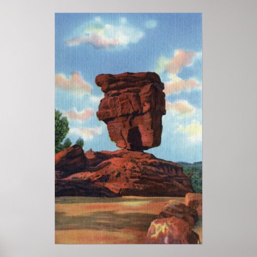 Pikes Peak, Colorado - Balanced Rock Poster (Voorkant)