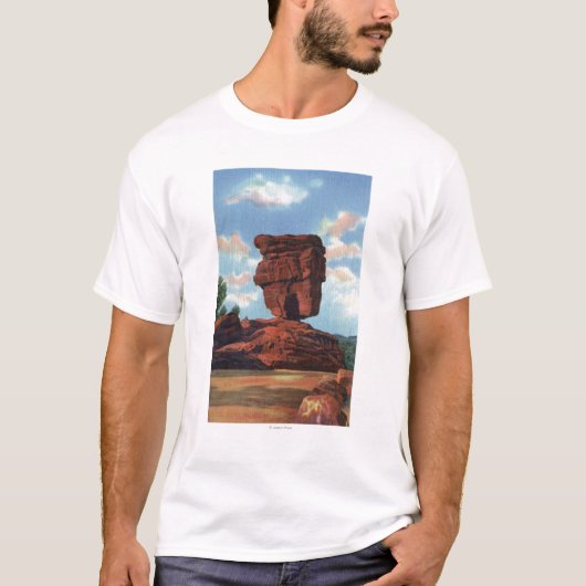 Pikes Peak, Colorado - Balanced Rock T-shirt (Voorkant)