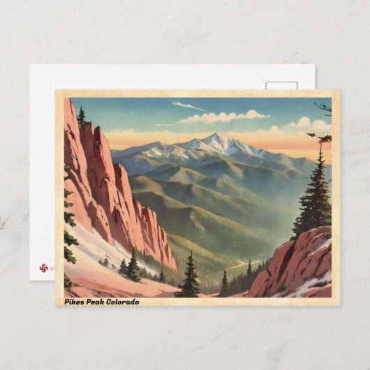 Pikes Peak Colorado  Briefkaart (Voorkant / Achterkant)