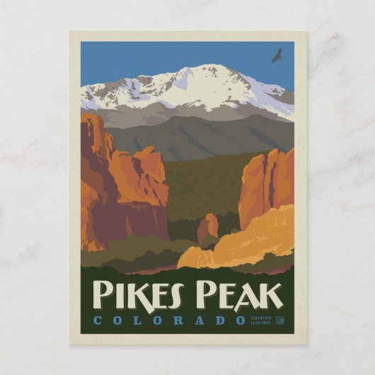 Pikes Peak, Colorado Briefkaart (Voorkant)