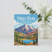 Pikes Peak Colorado Briefkaart (Staand voorkant)