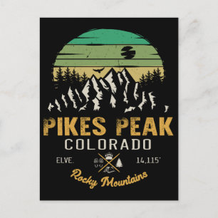 Pikes Peak Colorado  Camping Souvenirs Briefkaart