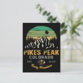 Pikes Peak Colorado  Camping Souvenirs Briefkaart (Staand voorkant)