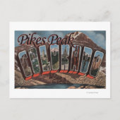 Pikes Peak, Colorado - Grote Letter-scènes Briefkaart (Voorkant)