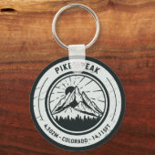 Pikes Peak Colorado Hiking Skiing Travel Sleutelhanger (Voorkant)