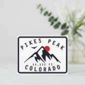 Pikes Peak Colorado Mountain Camping Hiking Briefkaart (Staand voorkant)