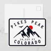 Pikes Peak Colorado Mountain Camping Hiking Briefkaart (Voorkant / Achterkant)