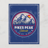 Pikes Peak Colorado Mountain Camping Hiking Briefkaart (Voorkant)