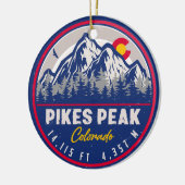 Pikes Peak Colorado Mountain Camping Hiking Keramisch Ornament (Links)