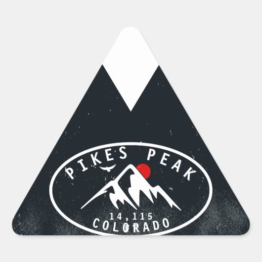 Pikes Peak Colorado Mountain Camping Hiking Sticker (Voorkant)