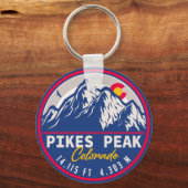 Pikes Peak Colorado Mountain Camping Souvenirs Sleutelhanger (Achterkant)