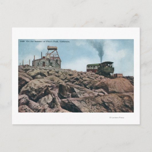 Pikes Peak, Colorado - over de top Briefkaart (Voorkant)