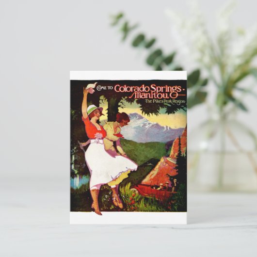 Pikes Peak Colorado Poster 1919 Briefkaart (Staand voorkant)