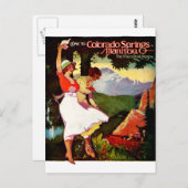 Pikes Peak Colorado Poster 1919 Briefkaart (Voorkant / Achterkant)