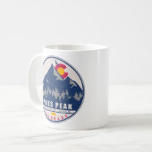 Pikes Peak Colorado Retro Sunset Souvenirs Koffiemok (Voorkant links)