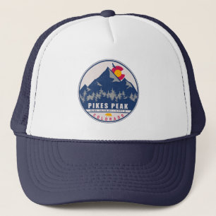 Pikes Peak Colorado Retro Sunset Souvenirs Trucker Pet