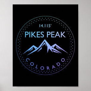 Pikes Peak Colorado Rocky Mountains Klimmen Aanden Poster