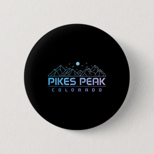Pikes Peak Colorado Rocky Mountains Klimmen Aanden Ronde Button 5,7 Cm