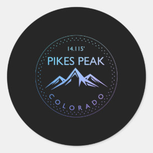 Pikes Peak Colorado Rocky Mountains Klimmen Aanden Ronde Sticker