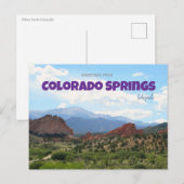 Pikes Peak Colorado Springs Reis Briefkaart (Voorkant / Achterkant)