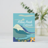 Pikes Peak Colorado -stijlreisposter Briefkaart (Staand voorkant)