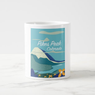 Pikes Peak Colorado -stijlreisposter Grote Koffiekop