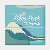 Pikes Peak Colorado -stijlreisposter Magneet (Voorkant)