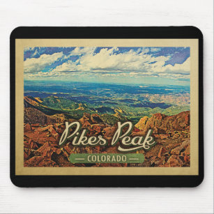 Pikes Peak Colorado Vintage Travel Muismat