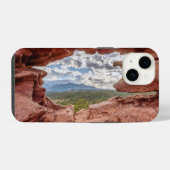 Pikes Peak door een rotsgat iPhone Hoesje (Achterkant horizontaal)