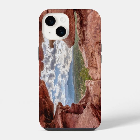 Pikes Peak door een rotsgat iPhone Hoesje (Achterkant)