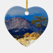 Pikes Peak en Lone Tree Keramisch Ornament (Voorkant)