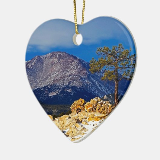 Pikes Peak en Lone Tree Keramisch Ornament (Links)