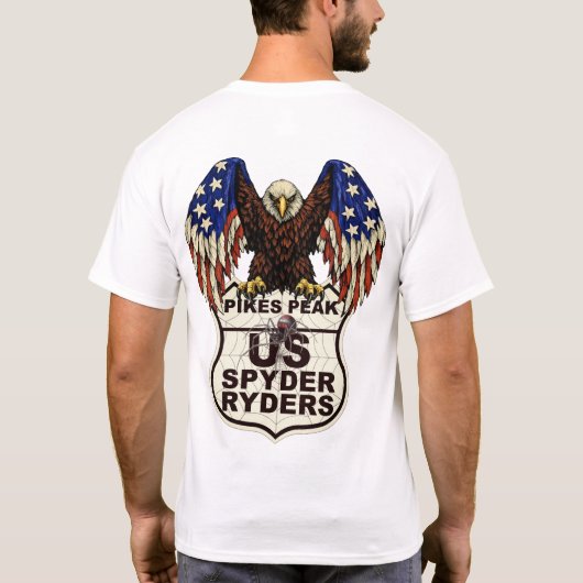 Pikes Peak-hoofdstuk - Adelaarslogo 2s T-shirt (Achterkant)