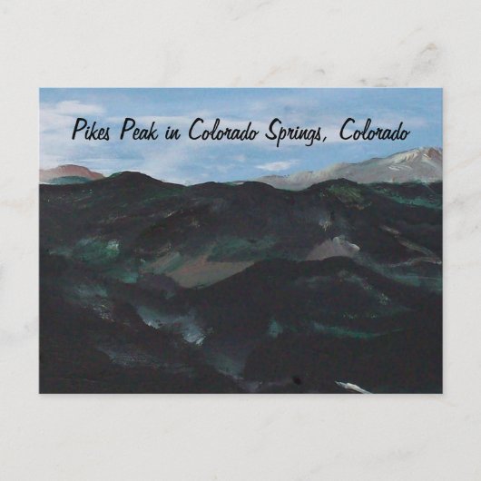 Pikes Peak in Colorado Springs, Colorado Briefkaart (Voorkant)