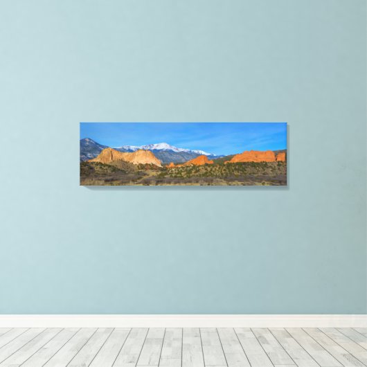 Pikes Peak in de lente Canvas Afdruk (Insitu (Houten vloer))