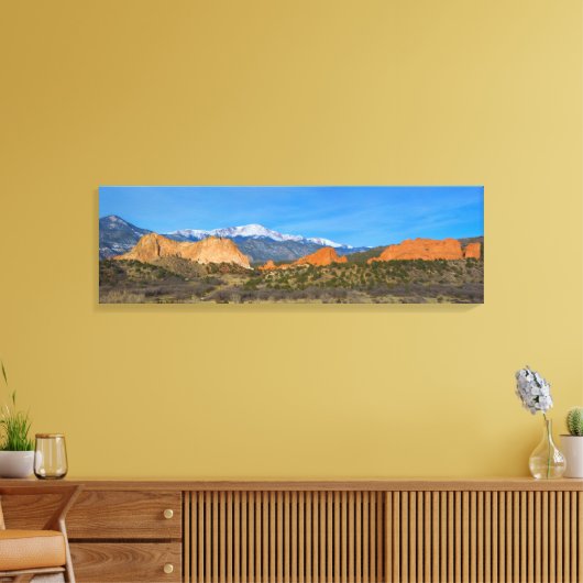 Pikes Peak in de lente Canvas Afdruk (Insitu (Woonkamer))