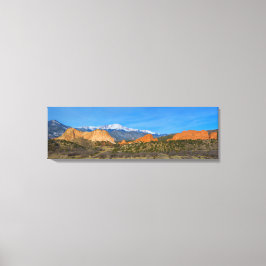 Pikes Peak in de lente Canvas Afdruk