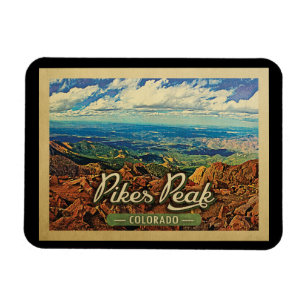 Pikes Peak Magnet Colorado Vintage Travel Magneet