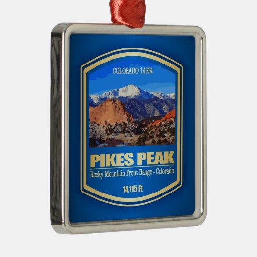 Pikes Peak Metalen Ornament (Rechts)