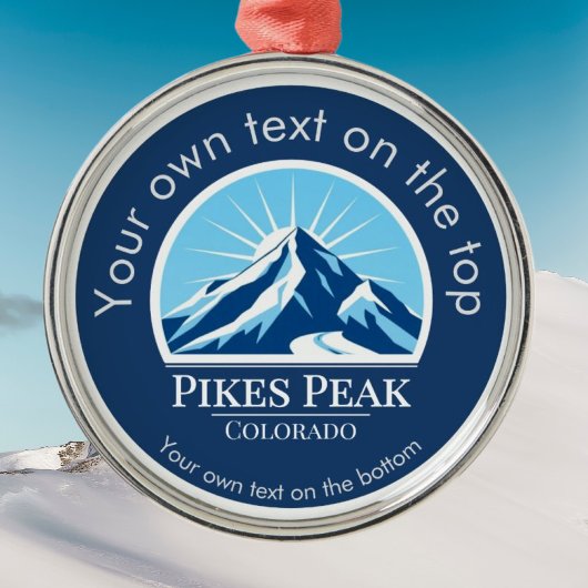 Pikes Peak Mountain Colorado medaille Metalen Ornament