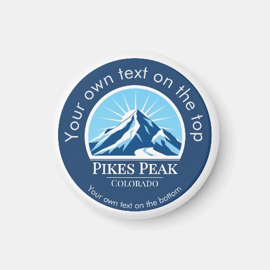 Pikes Peak Mountain Colorado souvenir Magneet (Voorkant)