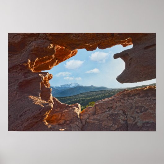 Pikes Peak omlijst, Colorado Poster (Voorkant)
