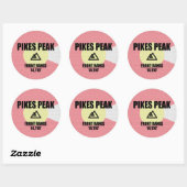 Pikes Peak Ronde Sticker (Vel)
