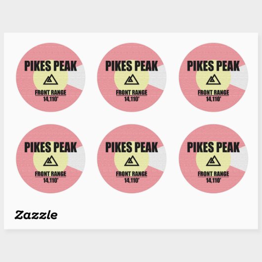 Pikes Peak Ronde Sticker (Vel)