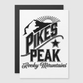 Pikes Peak rotsachtige bergen Vintage kunst (Voorkant / Achterkant)